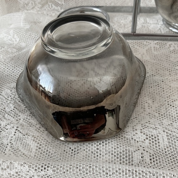 Queens Lustreware Silver Mercury Smoky Grey Fade Bowls in Caddy - Picture 4 of 7